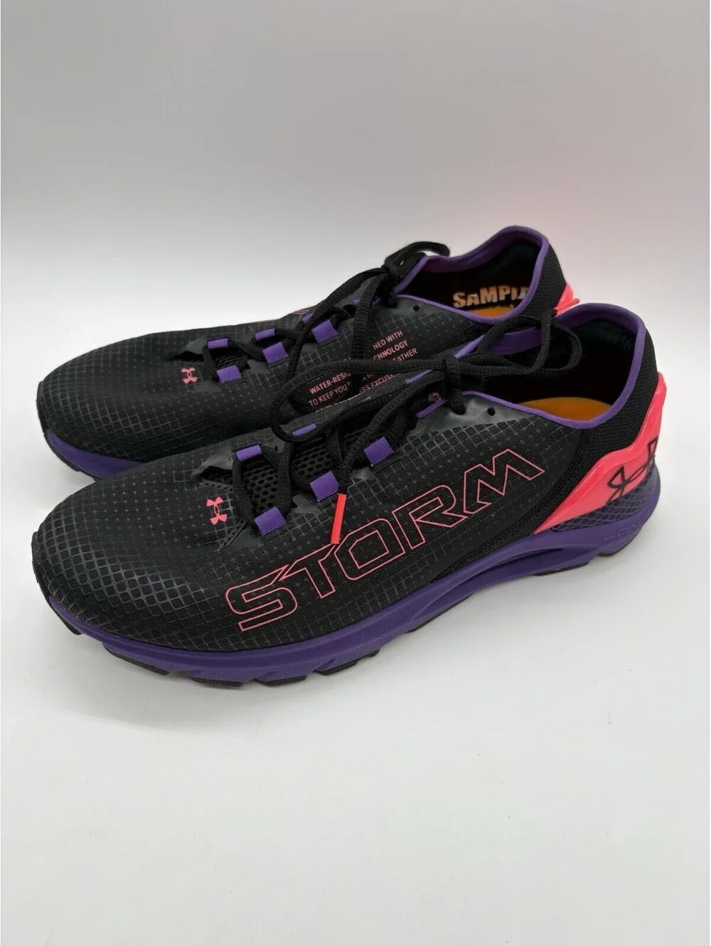 Under Armour Machina Storm Shoes Size 9 Mens Running Waterproof Sample Purple